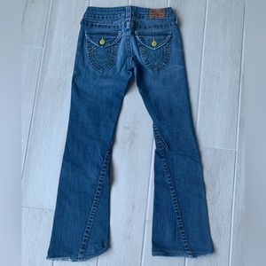True Religion flare wide leg jeans